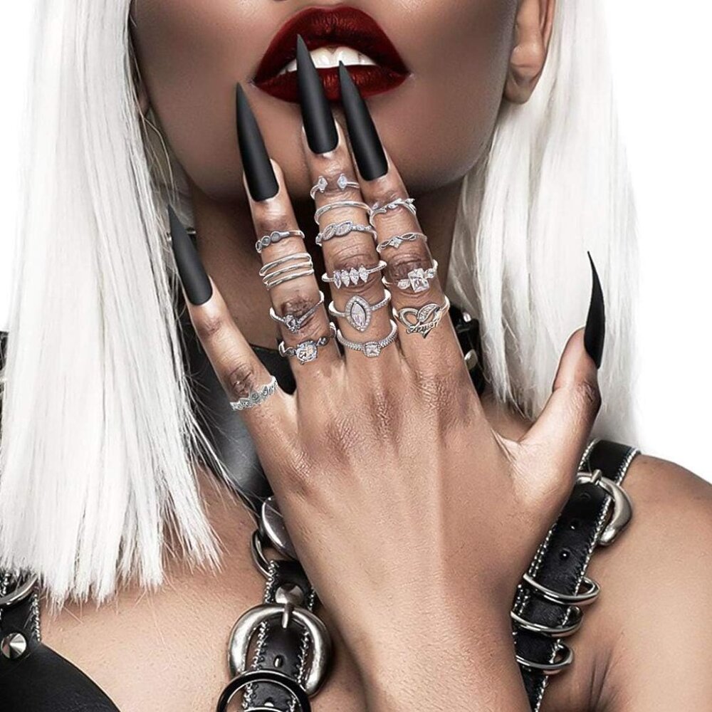 Stylish 9-15pcs Stackable Rings Set For Women Vin… - image 7